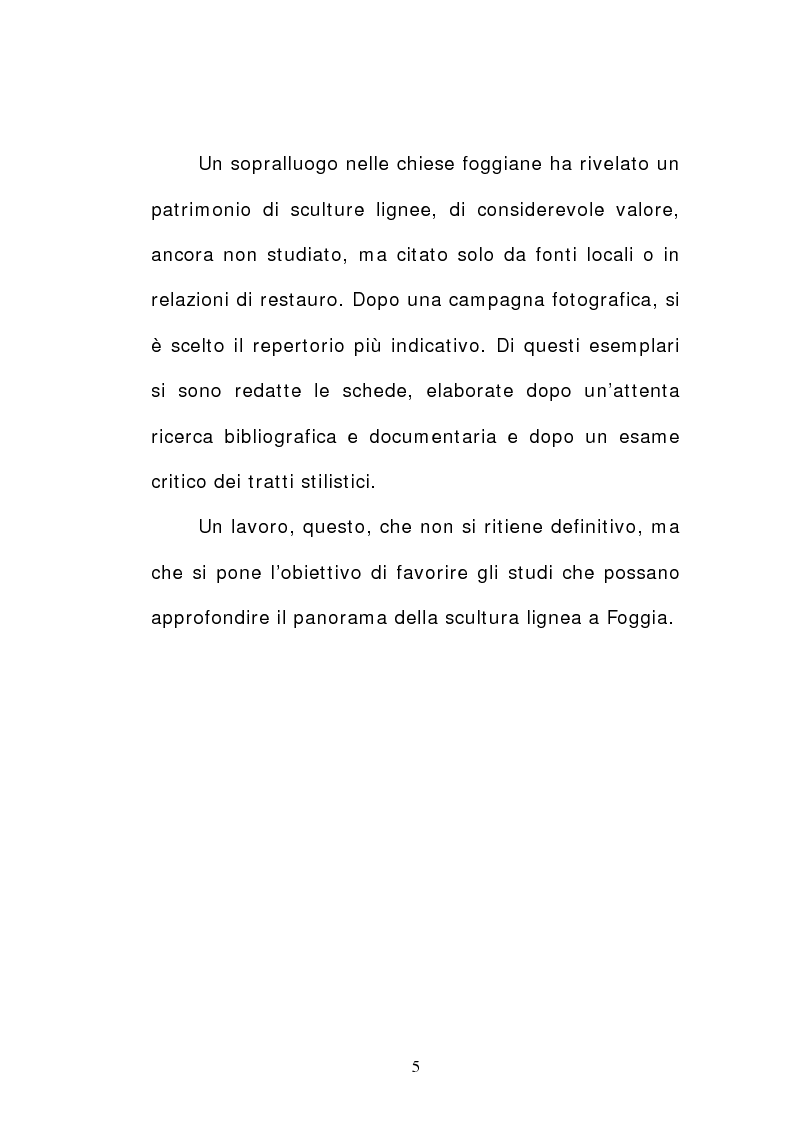 Anteprima della tesi: Contributi per la scultura lignea in Capitanata: la statuaria nelle chiese di Foggia, Pagina 3