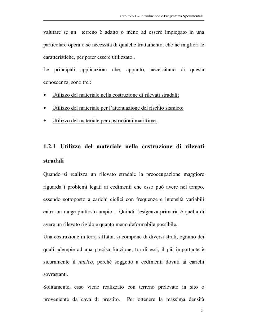 Anteprima della tesi: Prove di taglio torsionale ciclico e dinamico su un limo sabbioso addizionato con calce, Pagina 5