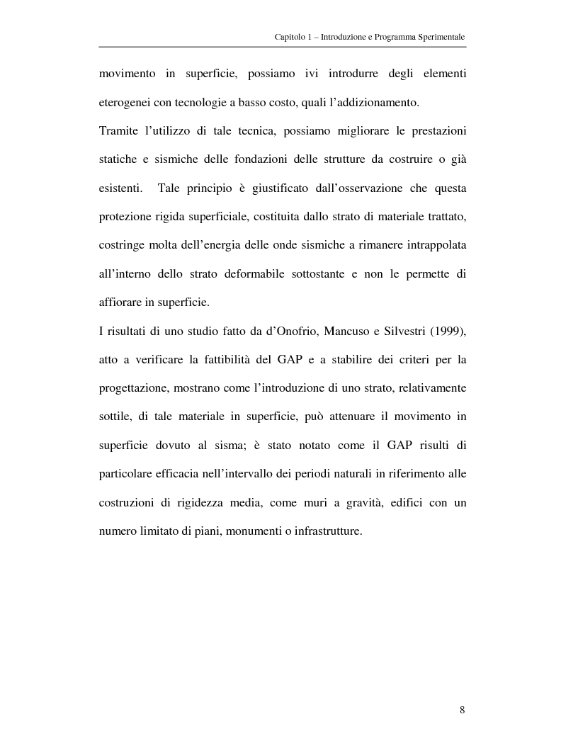 Anteprima della tesi: Prove di taglio torsionale ciclico e dinamico su un limo sabbioso addizionato con calce, Pagina 8