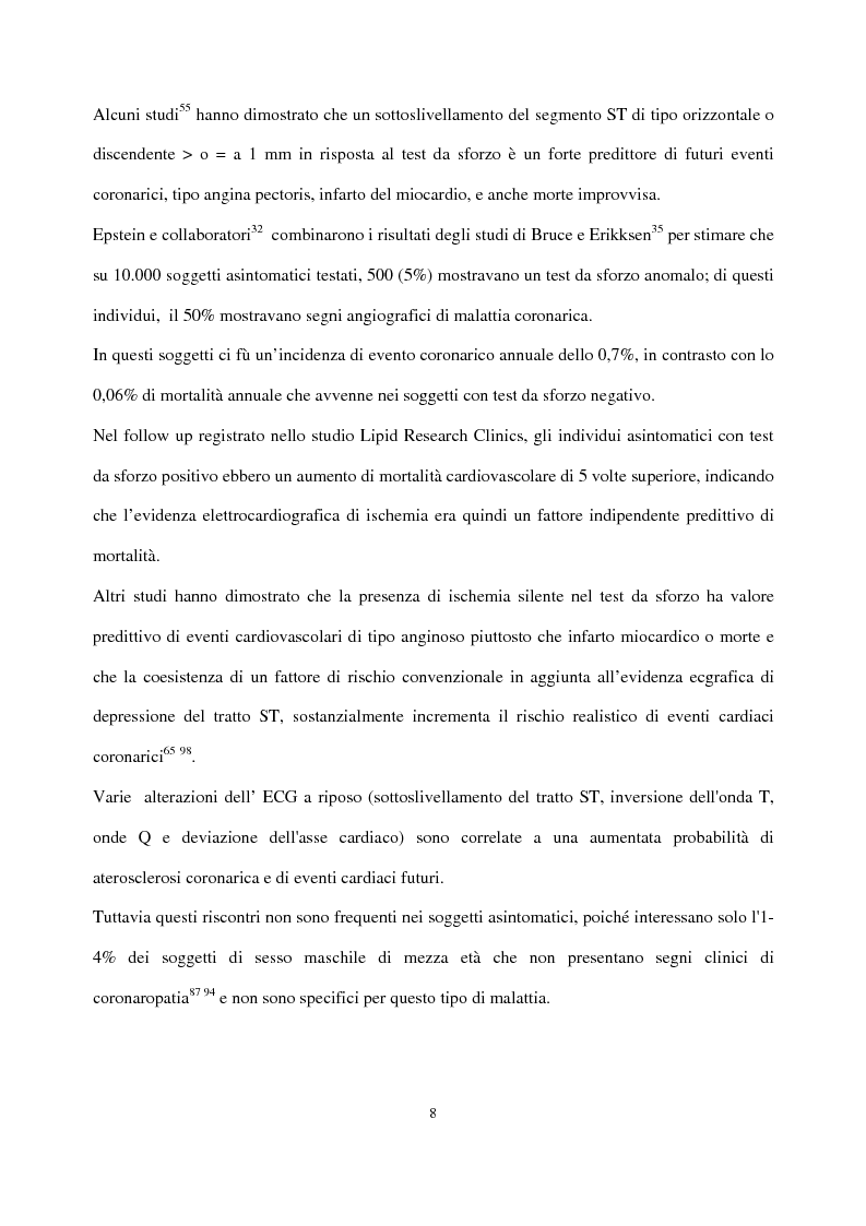 Anteprima della tesi: La cardiopatia ischemica silente negli atleti master competitivi, Pagina 6