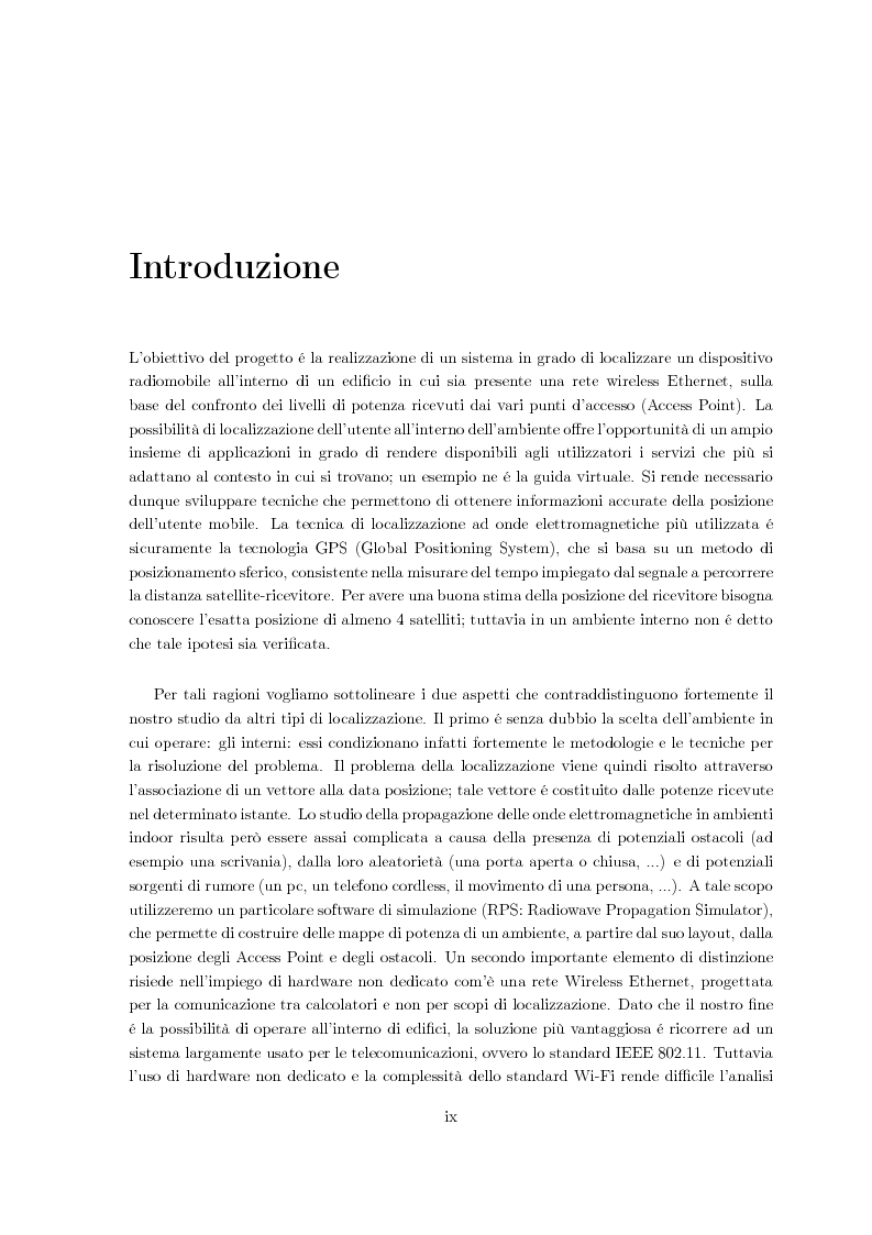 Anteprima della tesi: Localizzazione di terminabili mobili in ambienti IEEE 802.11, Pagina 3