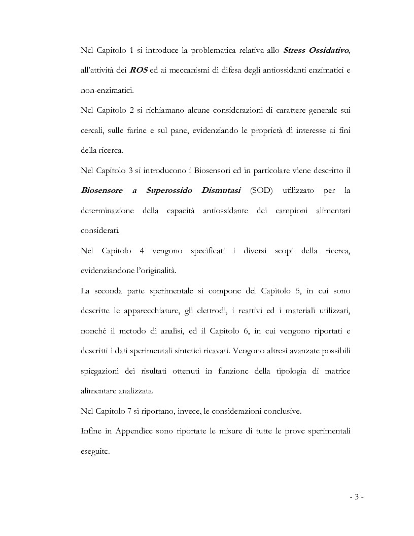 Anteprima della tesi: Determinazione Attività Antiossidante del Pane con Biosensore a Superossido Dismutasi, Pagina 3