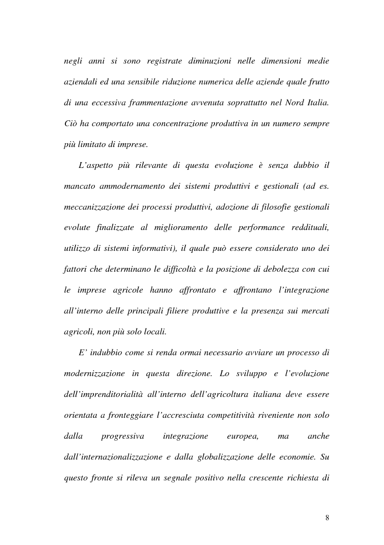 Anteprima della tesi: La misurazione delle performance in agricoltura: aspetti di programmazione e controllo nelle aziende agricole, Pagina 3