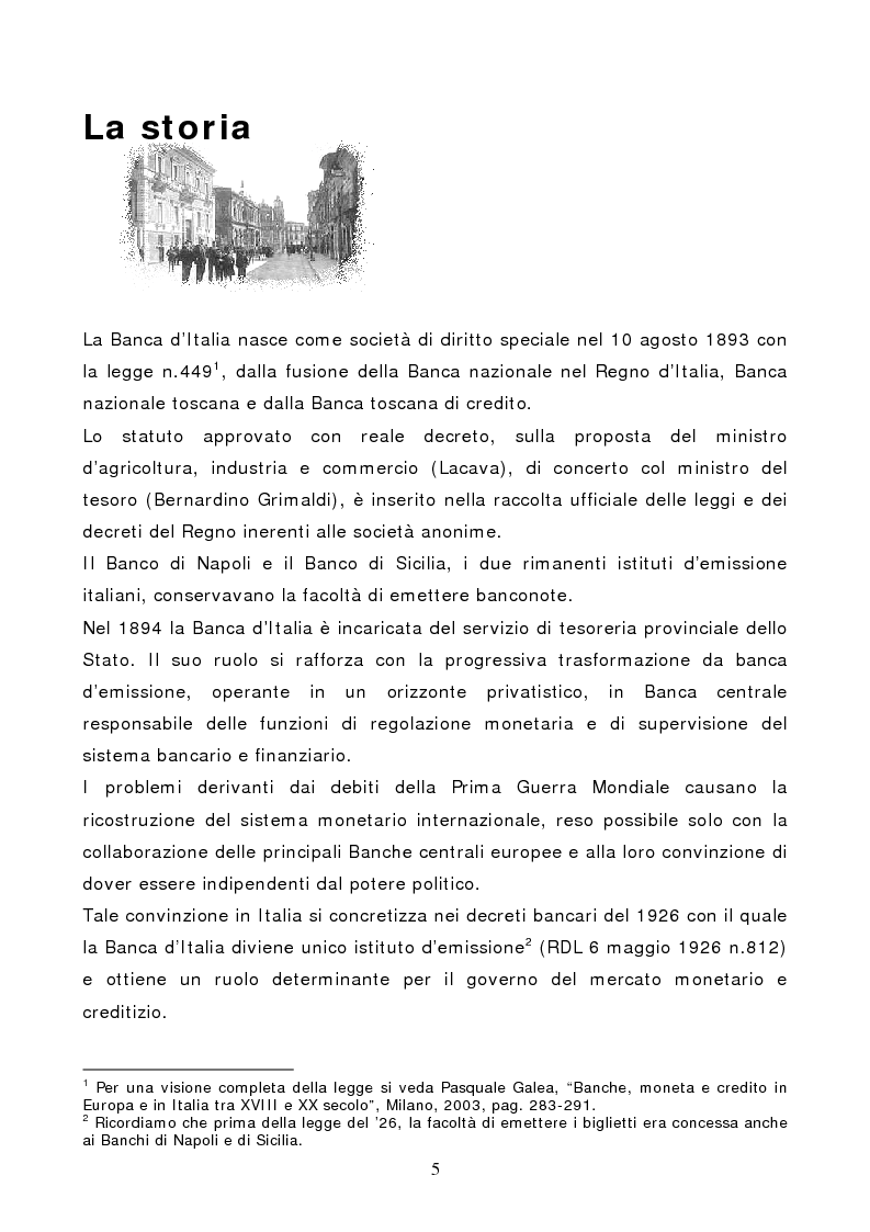 Anteprima della tesi: La Banca d'Italia: struttura e indipendenza, Pagina 2