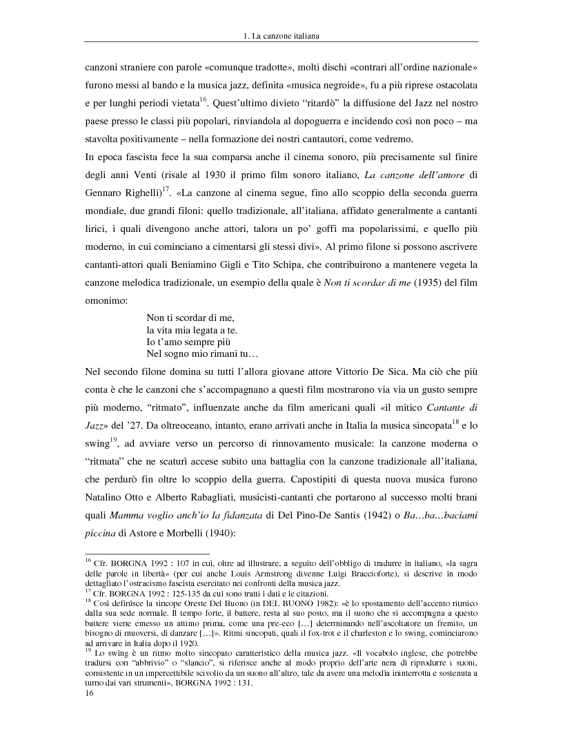 La Lingua Della Canzone D Autore Italiana Dal 1957 Al 1967 Estratto Tesi