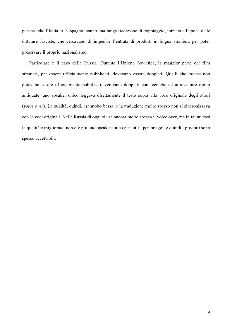Anteprima della tesi: Tradurre per il cinema: Moskva di V. Sorokin, Pagina 6