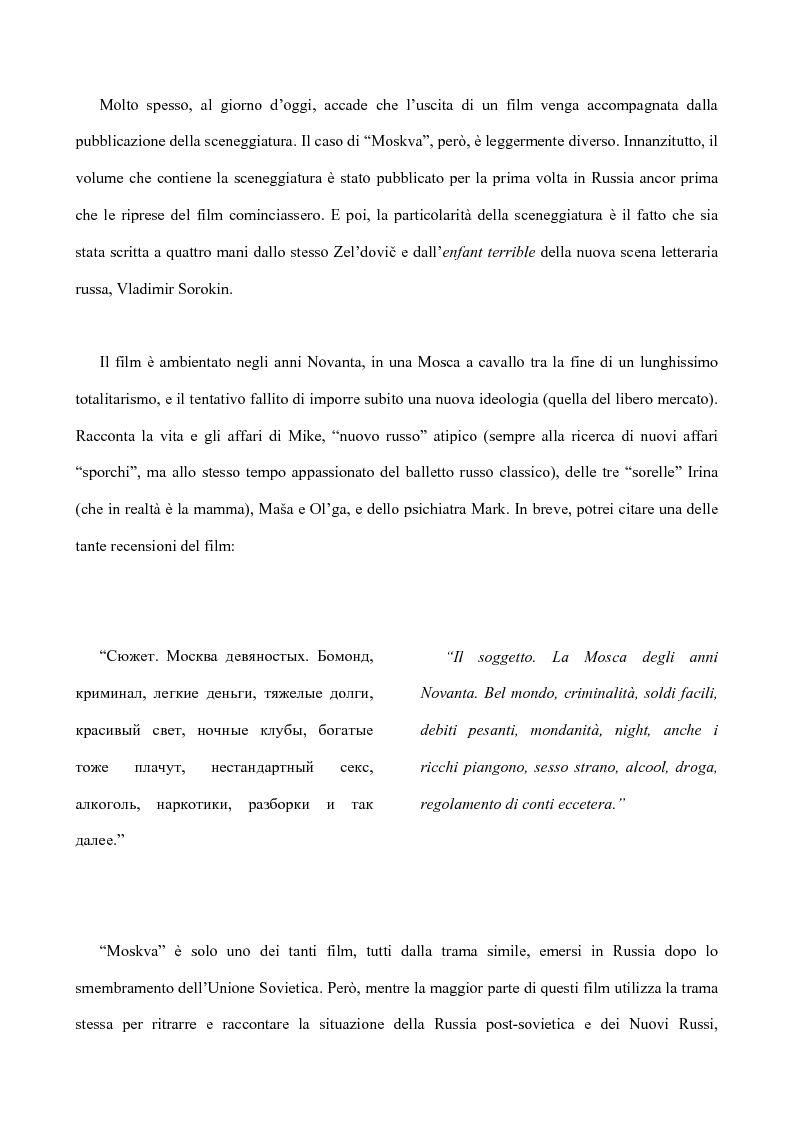 Anteprima della tesi: Tradurre per il cinema: Moskva di V. Sorokin, Pagina 8