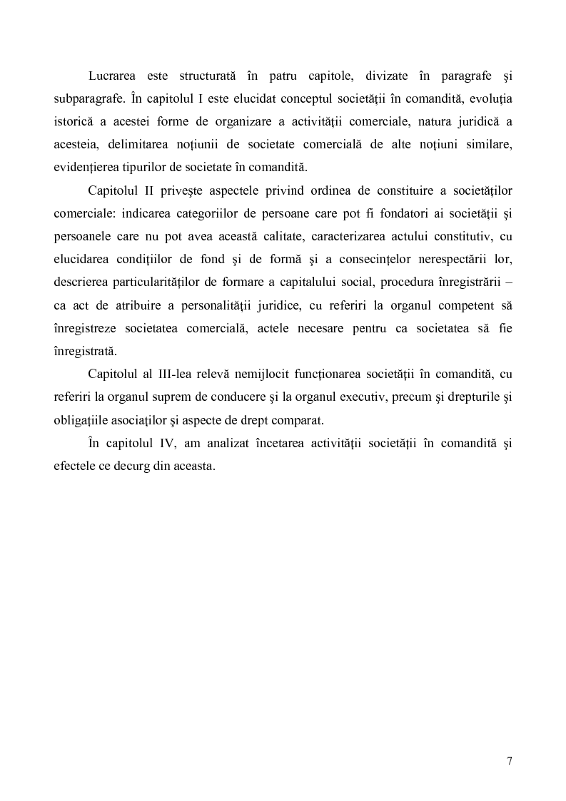 Anteprima della tesi: Probleme teoretice si practice privind constituirea si functionarea Societatii in Comandita, Pagina 5