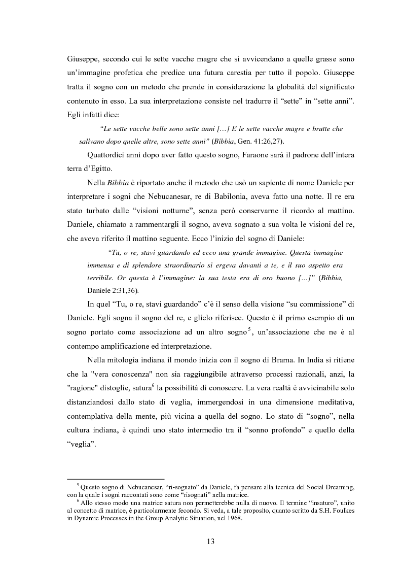 Anteprima della tesi: La Social Dreaming Matrix: un’indagine conoscitiva sulla funzione sociale del sogno, Pagina 13