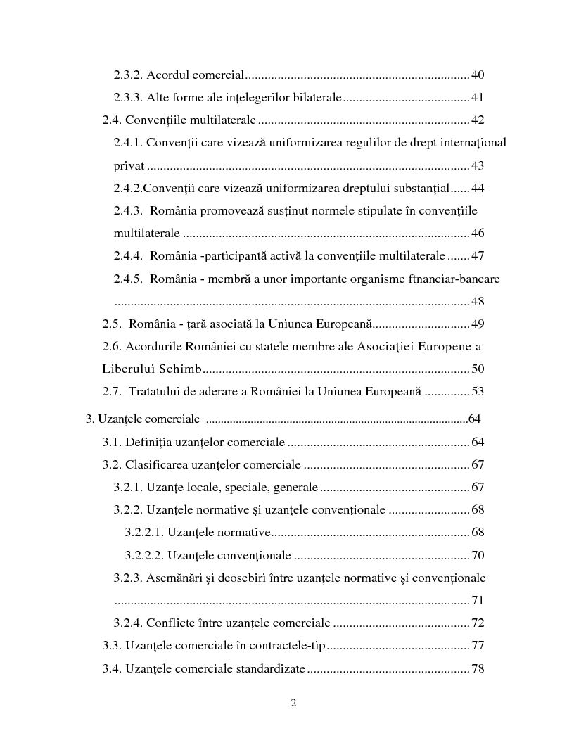 Indice della tesi: Izvoarele dreptului comertului international, Pagina 2
