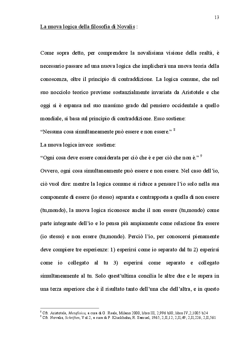 Estratto dalla tesi: ''Romanticizzare il mondo''. Il cammino di Novalis come unità di vita sogno e fede, oltre il nichilismo contemporaneo.