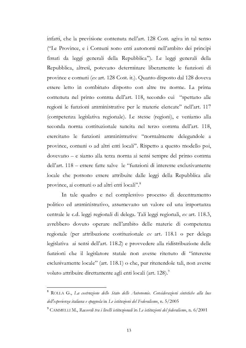 Anteprima della tesi: L'associazionismo comunale tra costituzione, evoluzione legislativa e buone prassi, Pagina 8