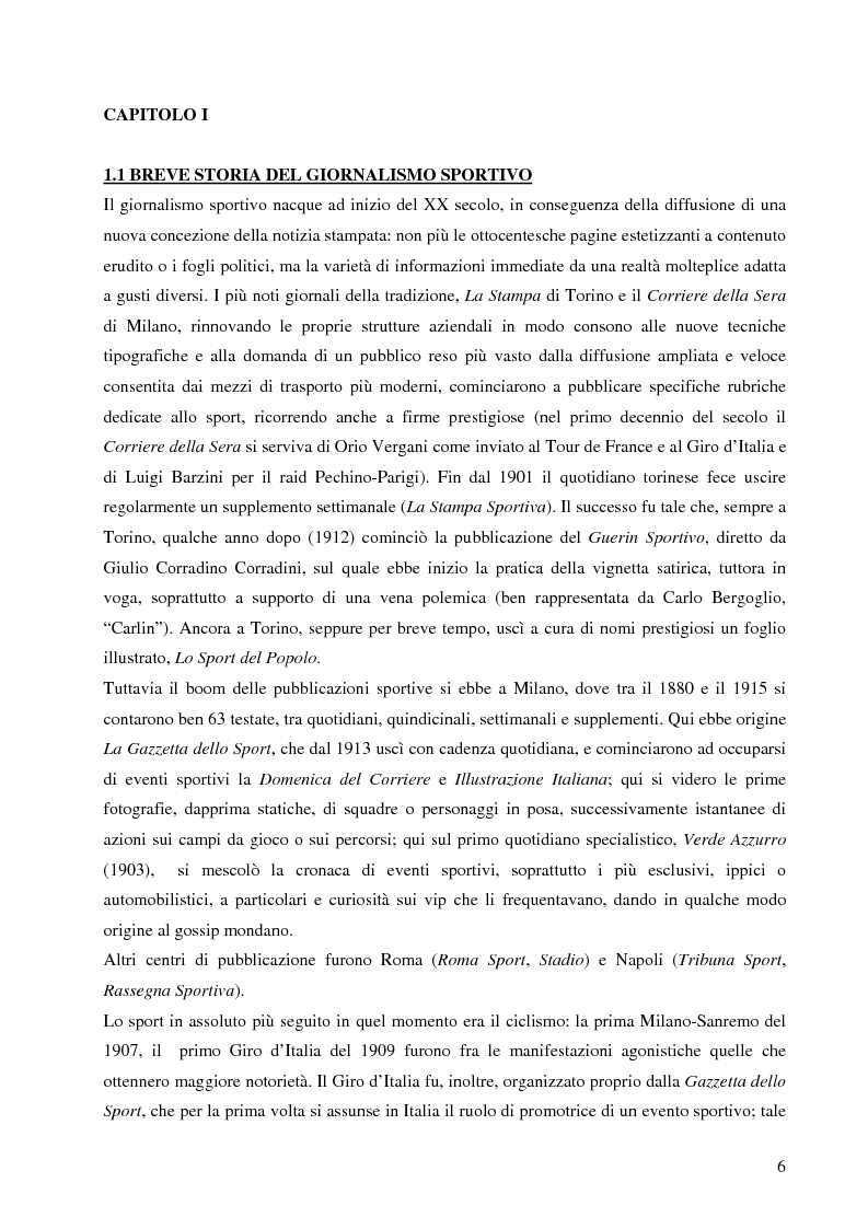 Anteprima della tesi: Il linguaggio calcistico nella stampa, Pagina 3