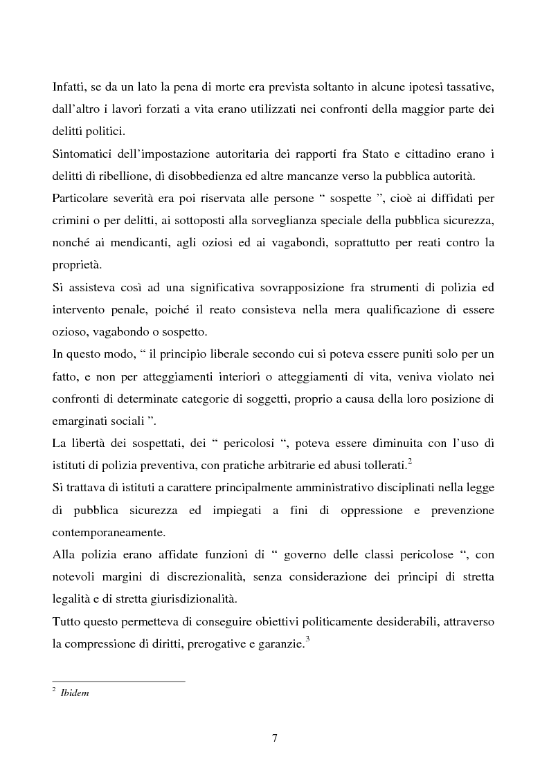 Anteprima della tesi: Misure di sicurezza e doppio binario: dall'equivoco storico del codice liberale al sistema del codice Rocco. Il paradigma dei manicomi ''criminali''., Pagina 2