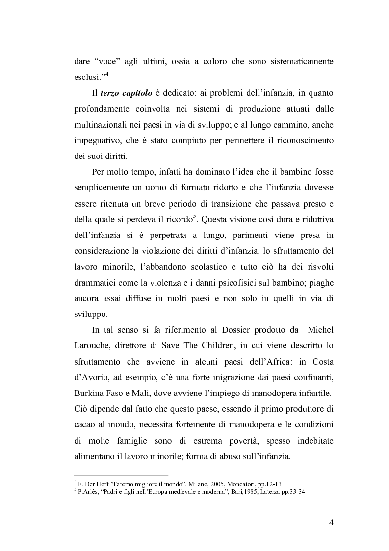 Anteprima della tesi: Geografia dei rapporti Nord-Sud. Il commercio equo-solidale per la difesa dei diritti d'infanzia., Pagina 4