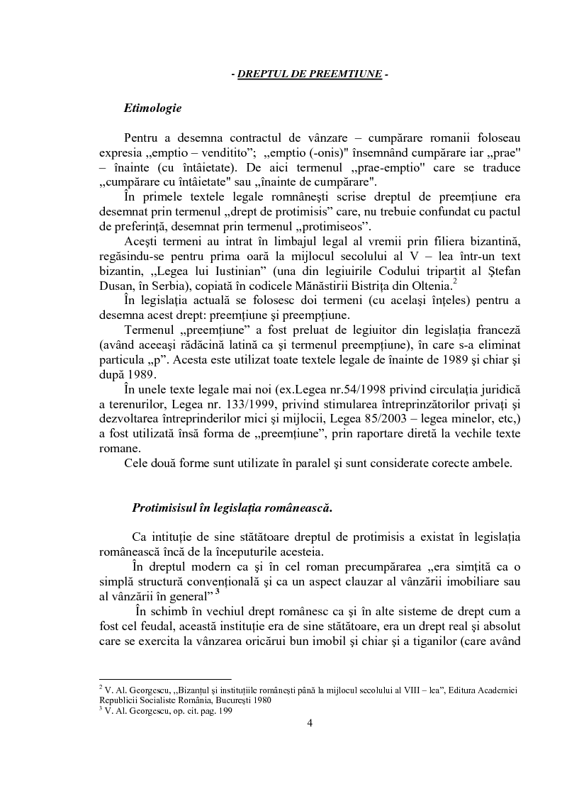 Anteprima della tesi: Dreptul de preemptiune, Pagina 2
