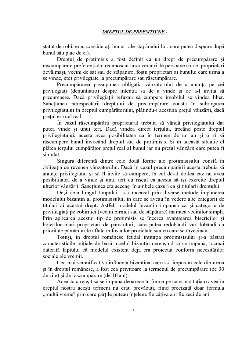 Anteprima della tesi: Dreptul de preemptiune, Pagina 3