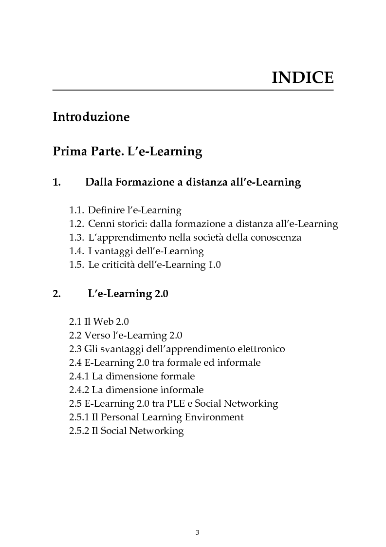 Indice della tesi: Formatori: avatar per caso. Viaggio alla scoperta dell'e-Learning in Second Life., Pagina 1