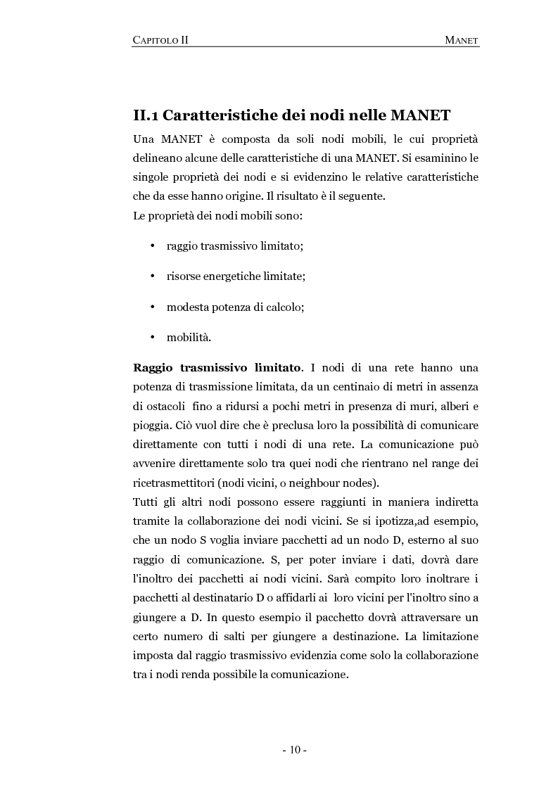 Anteprima della tesi: Progettazione e valutazione di un protocollo di trusting per reti manet, Pagina 6