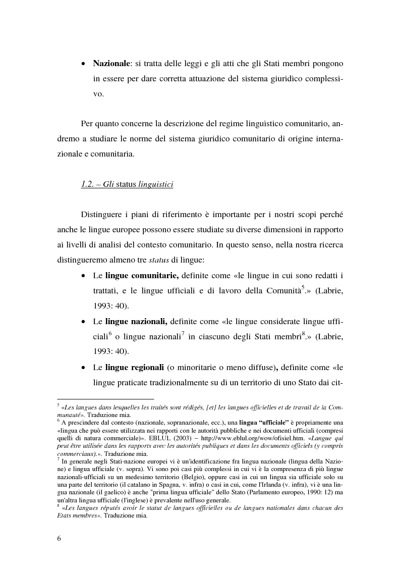 Anteprima della tesi: La relazione fra costi economici e costi politici del multilinguismo nell'Unione europea, Pagina 6