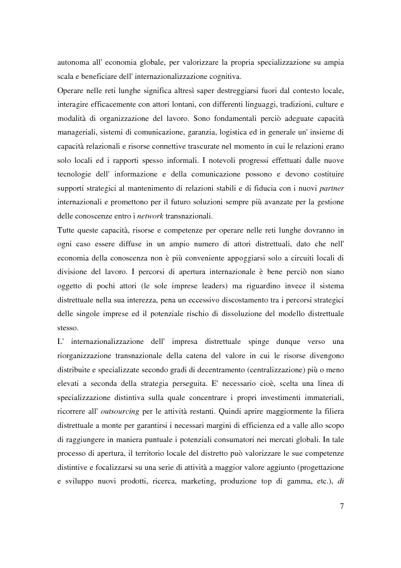 Anteprima della tesi: Strategie di internazionalizzazione di un'impresa leader distrettuale: verso la rete transnazionale. Il caso Lotto Sport Italia S.p.a., Pagina 4