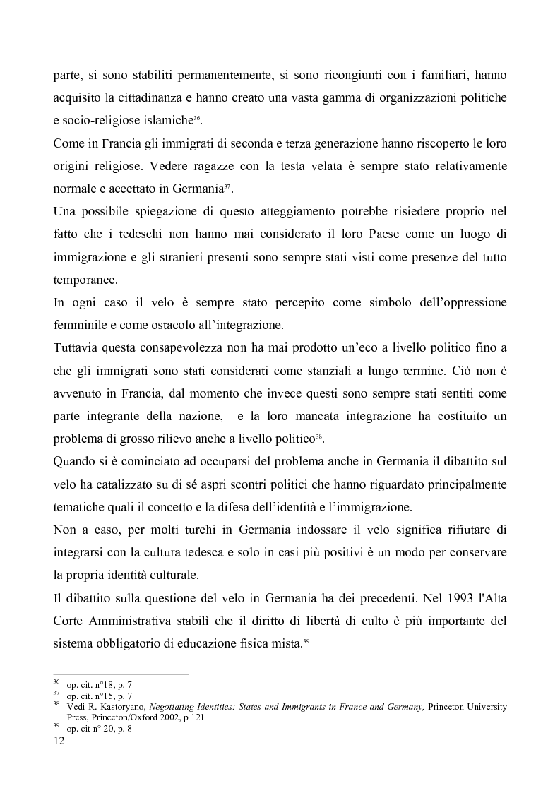 Estratto dalla tesi: Il velo islamico tra diritto all'identità culturale e libertà religiosa