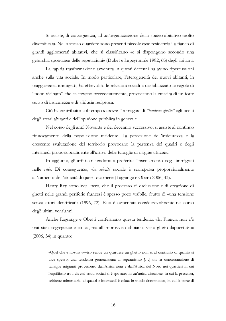 Estratto dalla tesi: La rivolta del 2005 nelle banlieues francesi: analisi sociologica delle ragioni del conflitto