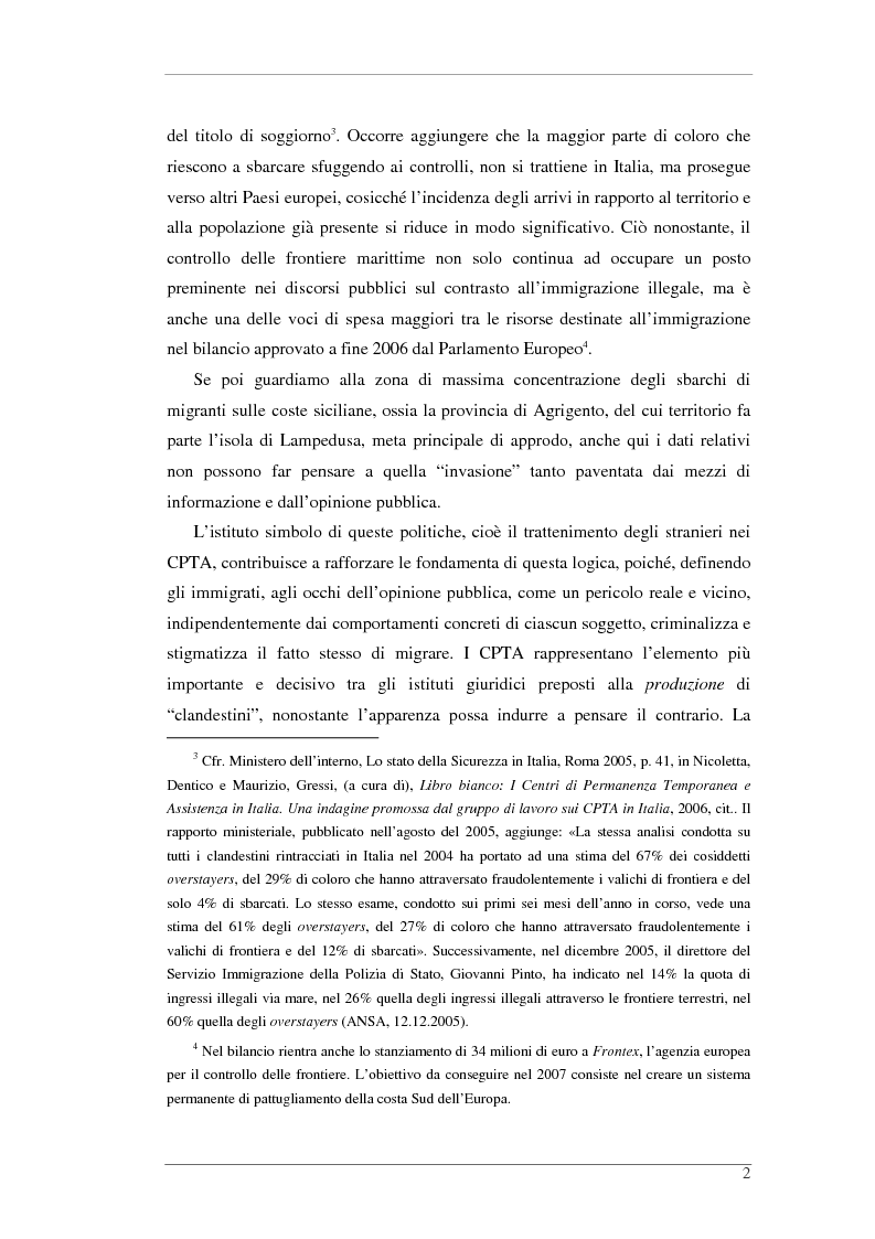 Anteprima della tesi: L'isola e il confine. I CPTA in Sicilia e il controllo dell'immigrazione., Pagina 2