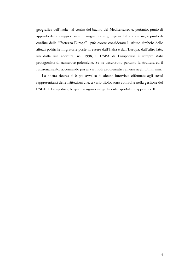 Anteprima della tesi: L'isola e il confine. I CPTA in Sicilia e il controllo dell'immigrazione., Pagina 4