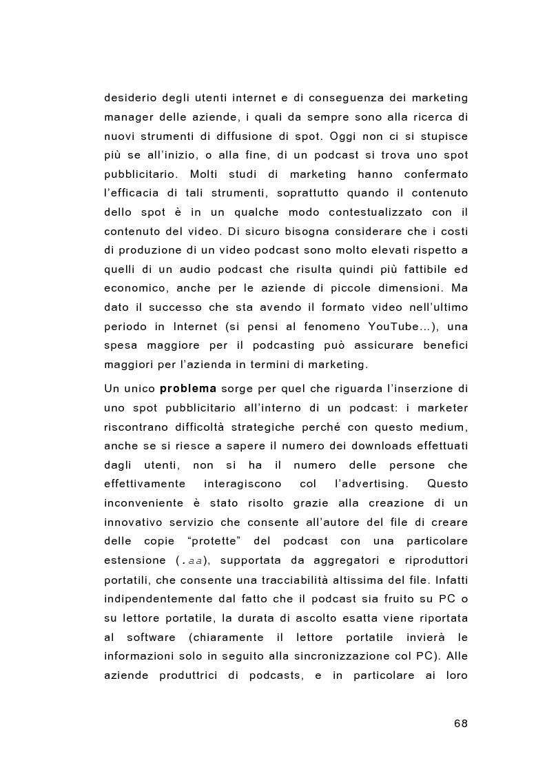 Estratto dalla tesi: Il Podcasting Aziendale