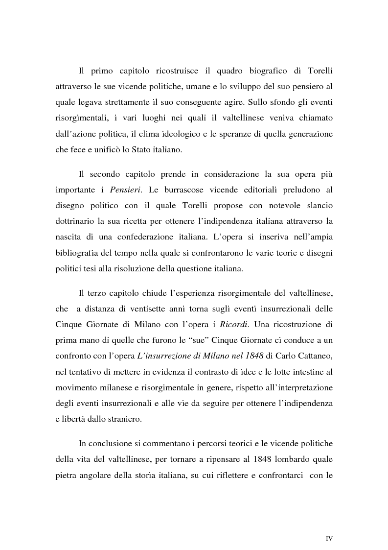 Anteprima della tesi: Tra unità e confederazione. Il Risorgimento di Luigi Torelli., Pagina 2