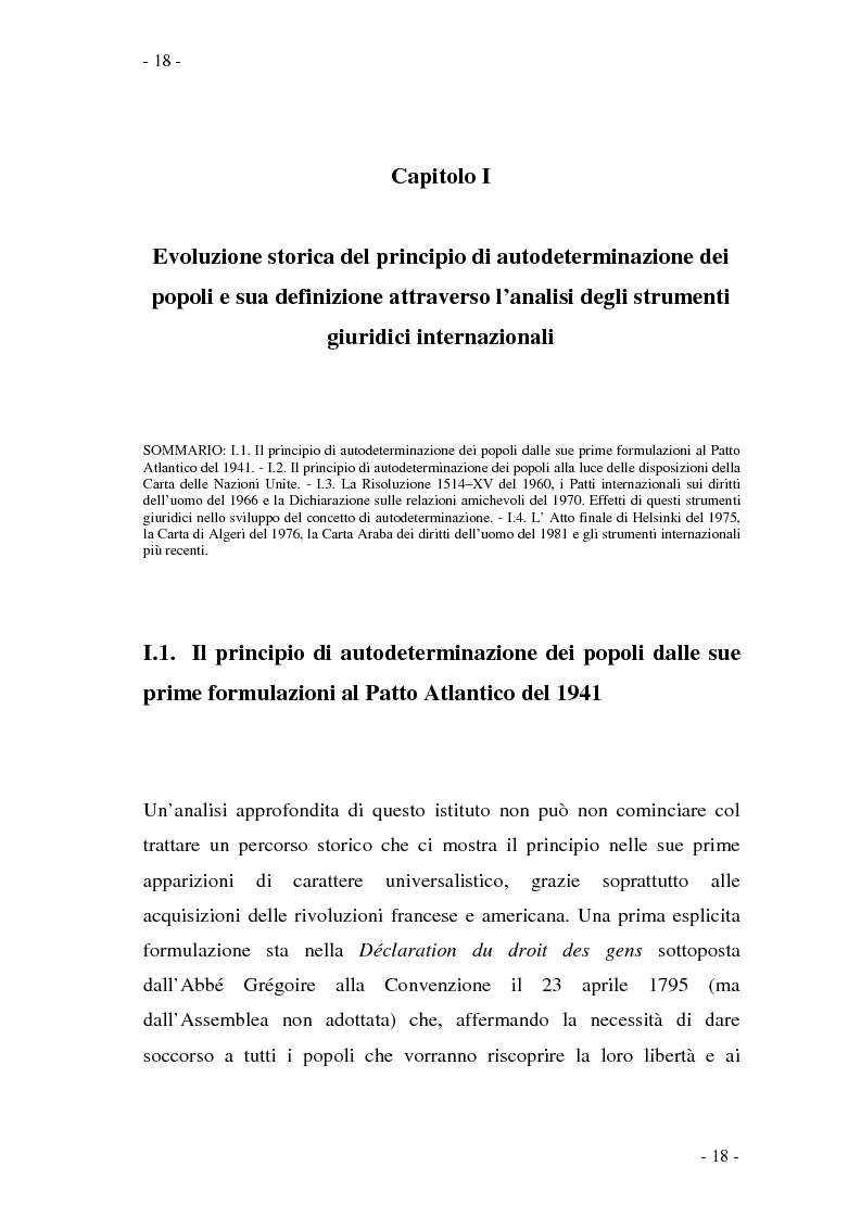 Il Principio Di Autodeterminazione Dei Popoli Alla Luce