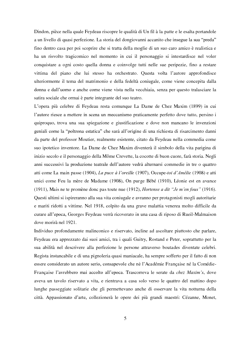 Anteprima della tesi: Le traduzioni italiane di Le Dindon di Georges Feydeau, Pagina 5