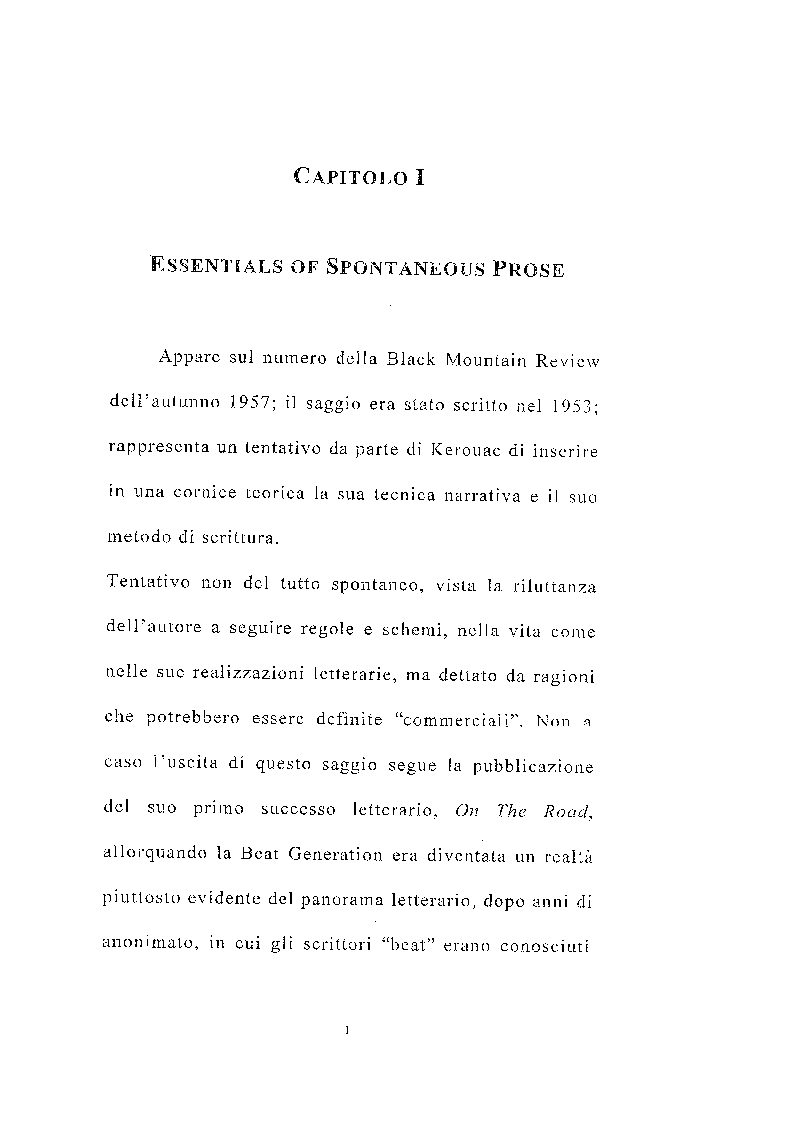 Anteprima della tesi: Jack Kerouac e il linguaggio dell'evasione, Pagina 1