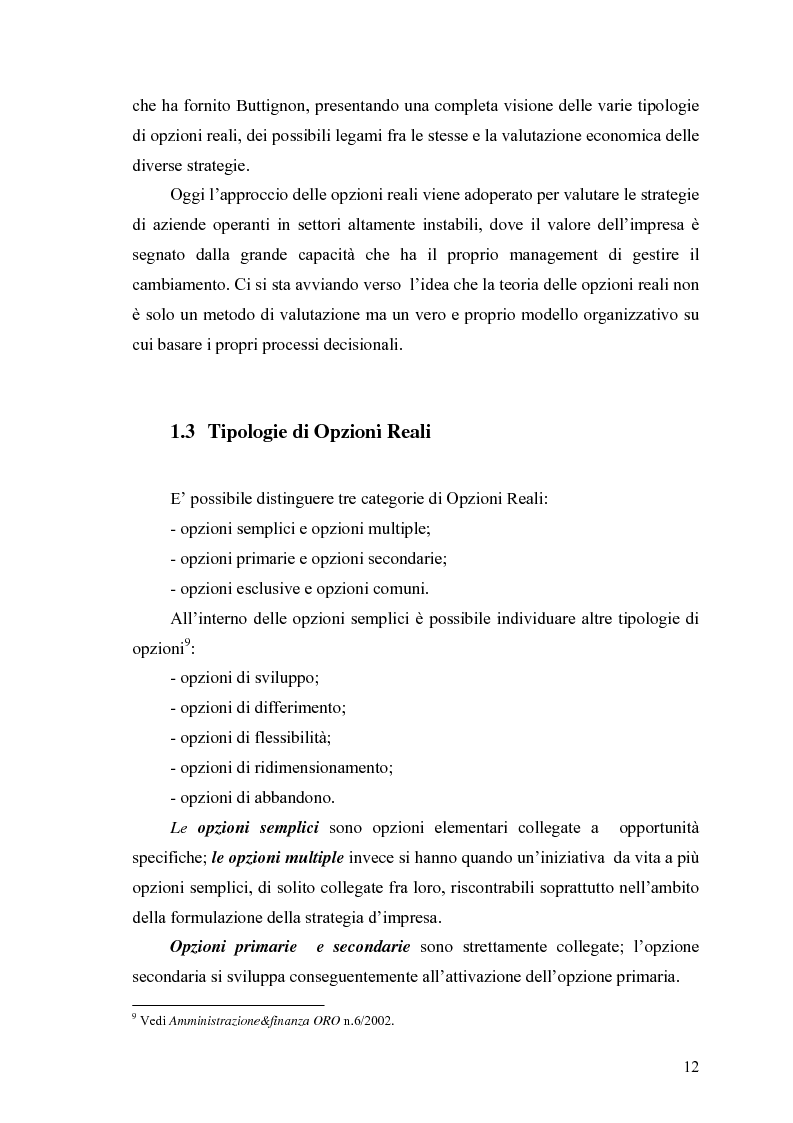 Anteprima della tesi: La valutazione delle Opzioni Reali. Applicazione al caso “Dronox”, Pagina 7