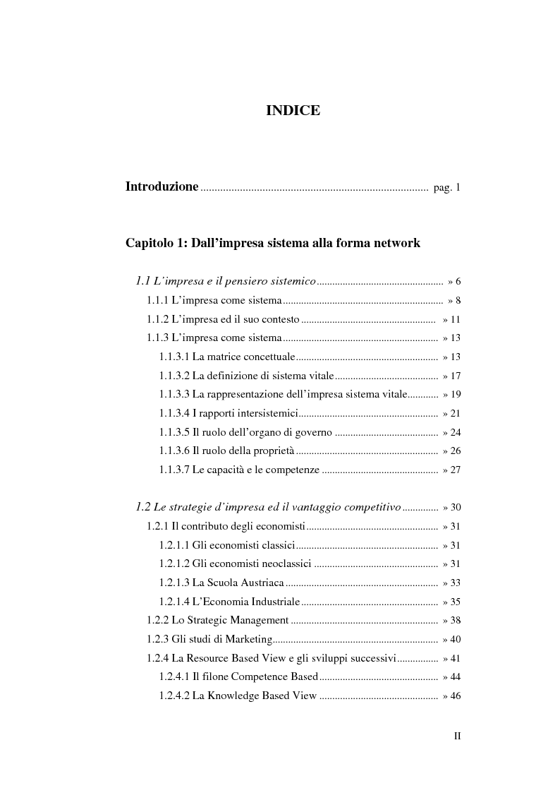 Indice della tesi: Collaborazione tra imprese locali e processi d'innovazione: il ruolo dell'impresa-guida. Il caso del consorzio Antares, Pagina 1