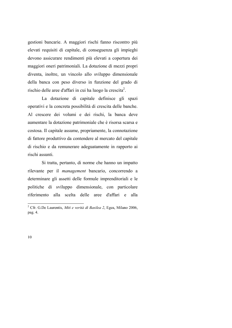 Anteprima della tesi: Le valutazioni d'azienda secondo i criteri di Basilea 2, Pagina 14