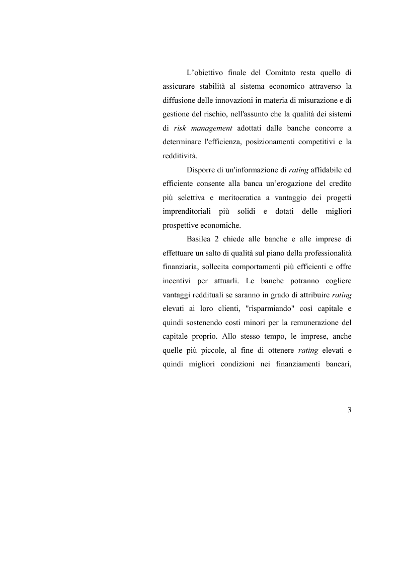 Anteprima della tesi: Le valutazioni d'azienda secondo i criteri di Basilea 2, Pagina 7