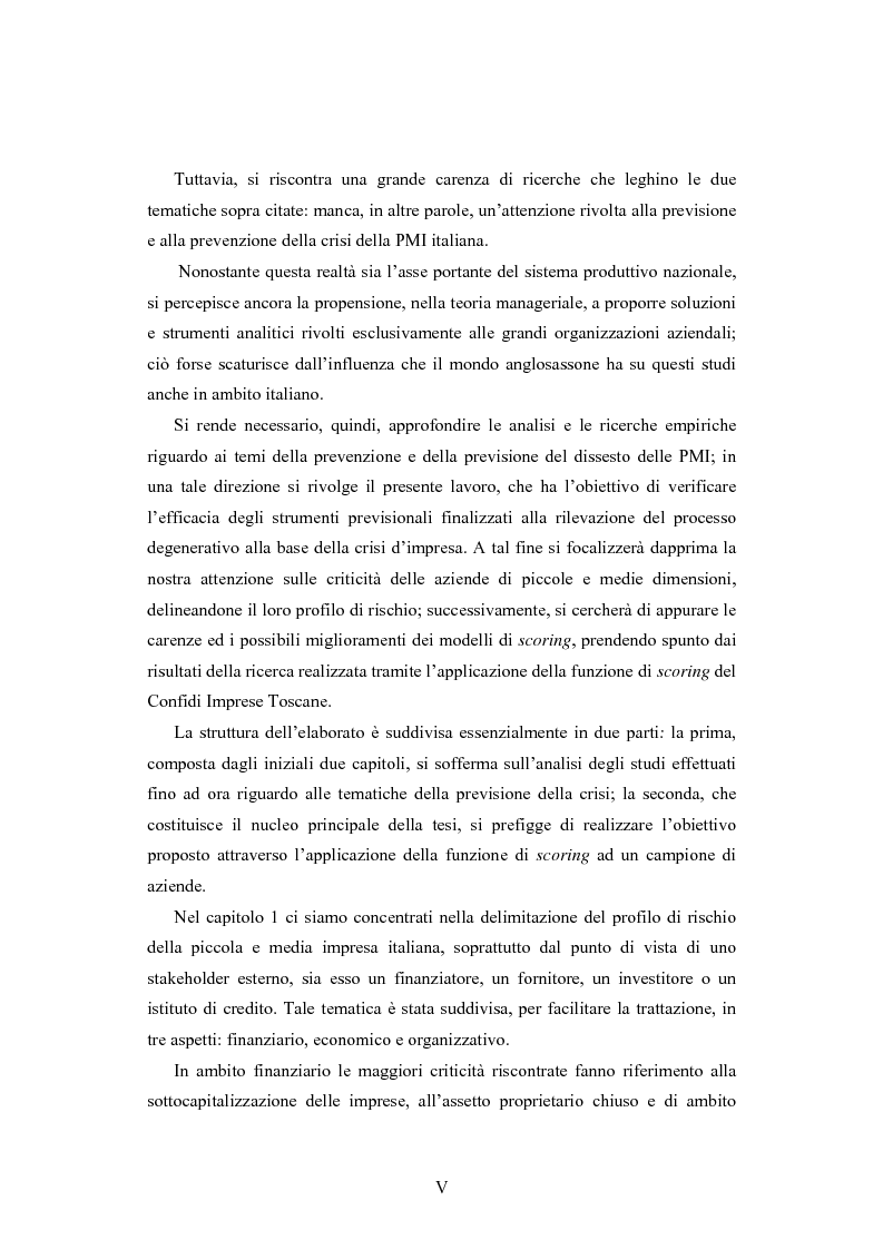 Anteprima della tesi: I modelli di scoring per la previsione della crisi delle PMI: il caso di Confidi Imprese Toscane, Pagina 2