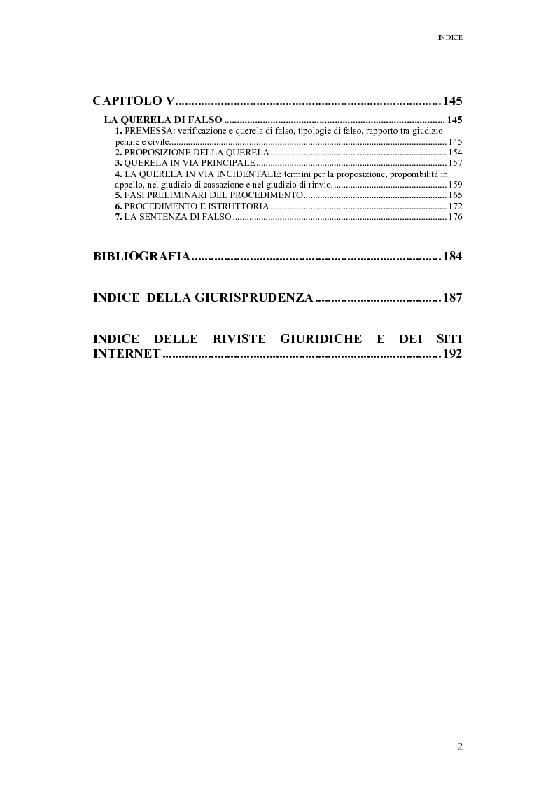 Indice della tesi: La scrittura privata, Pagina 2