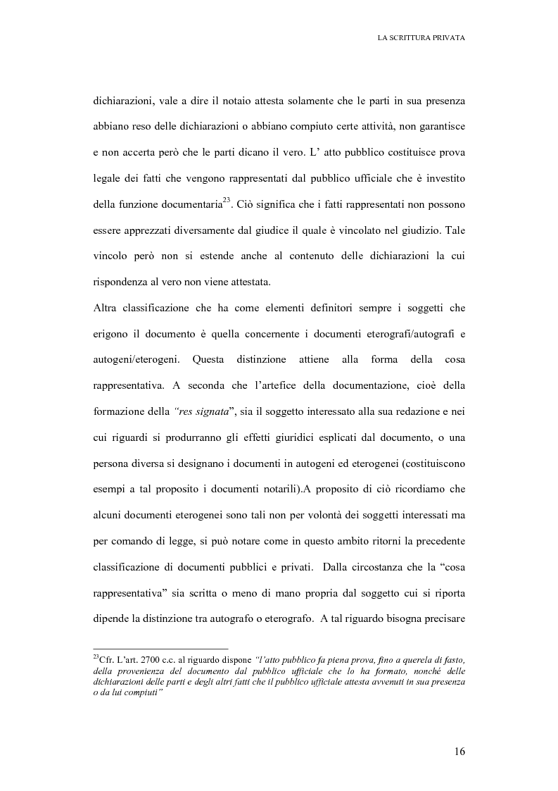 Anteprima della tesi: La scrittura privata, Pagina 14