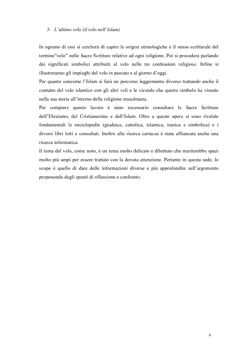 Anteprima della tesi: La comunanza del velo nella tradizione ebraica, cristiana, islamica., Pagina 2