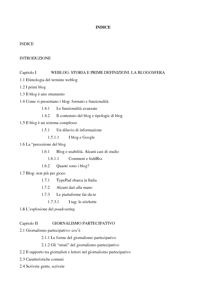 Indice della tesi: Media senza mediatori, l'esempio statunitense. Caso J-Learning, Pagina 1