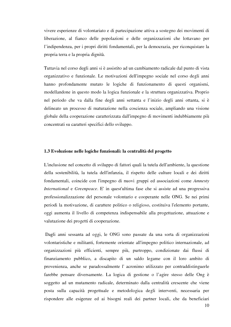 Anteprima della tesi: Le ong: obiettivi finalizzanti e profili aziendalistici - Il caso Emergency, Pagina 7