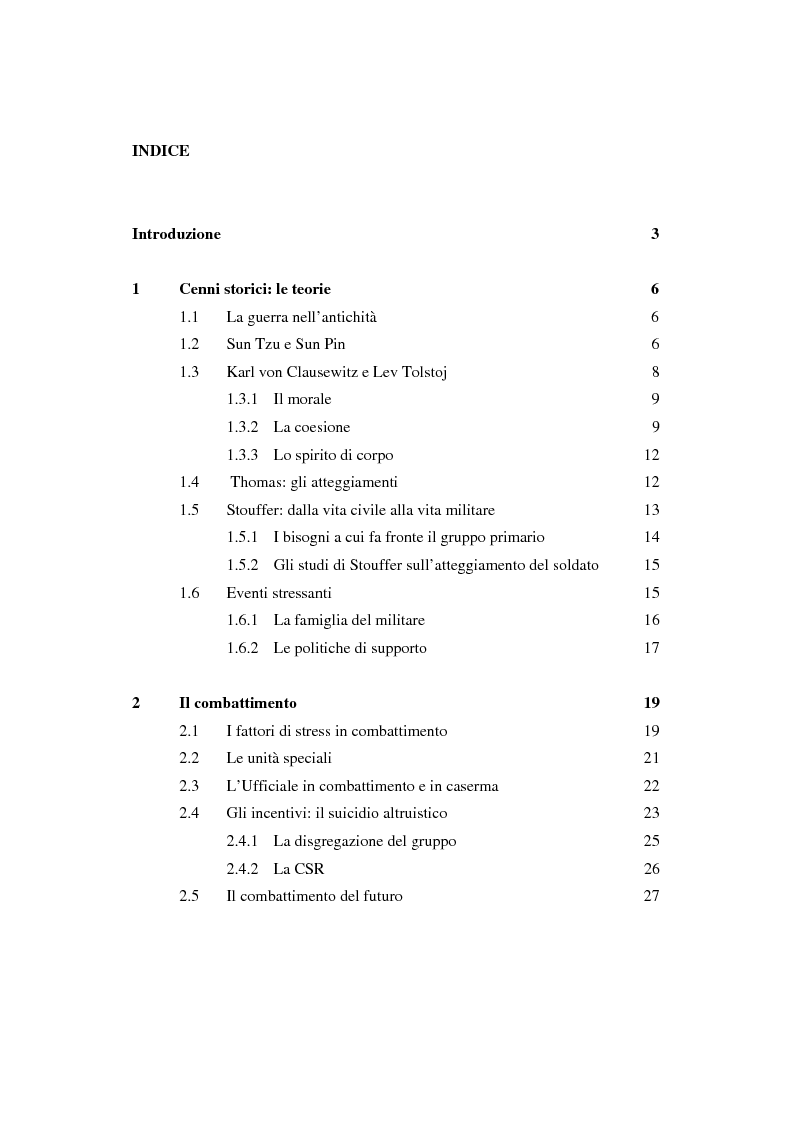 Indice della tesi: Il gruppo militare - Analisi grafologica del leader, Pagina 1