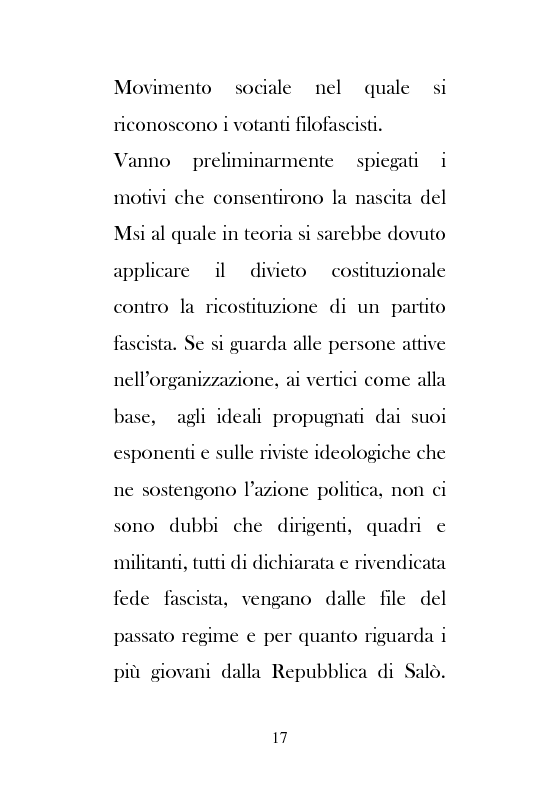 Anteprima della tesi: Dal Movimento Sociale Italiano ad Alleanza Nazionale (1989-1995), Pagina 15