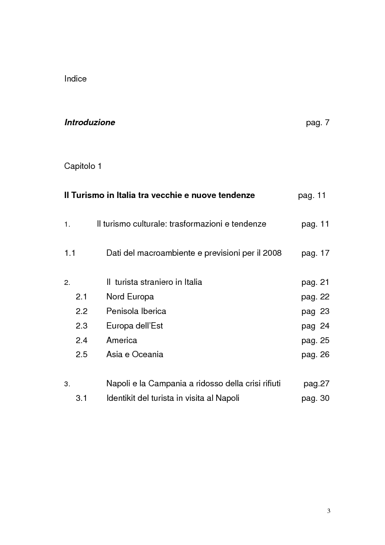 Indice della tesi: Il Parco Vergiliano a Piedigrotta: strategie per uno sviluppo sostenibile, Pagina 1