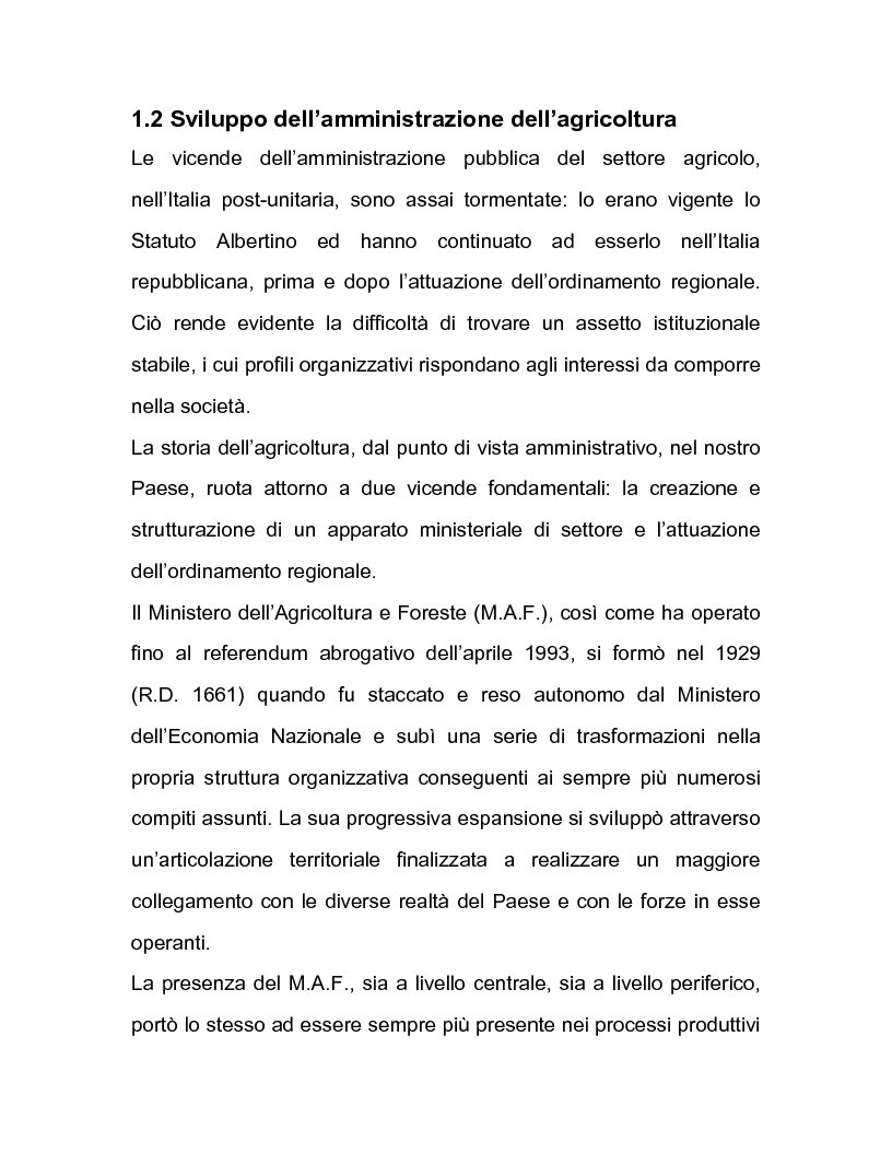 Anteprima della tesi: La regolazione amministrativa dell'agricoltura con particolare riferimento alla produzione del latte, Pagina 12