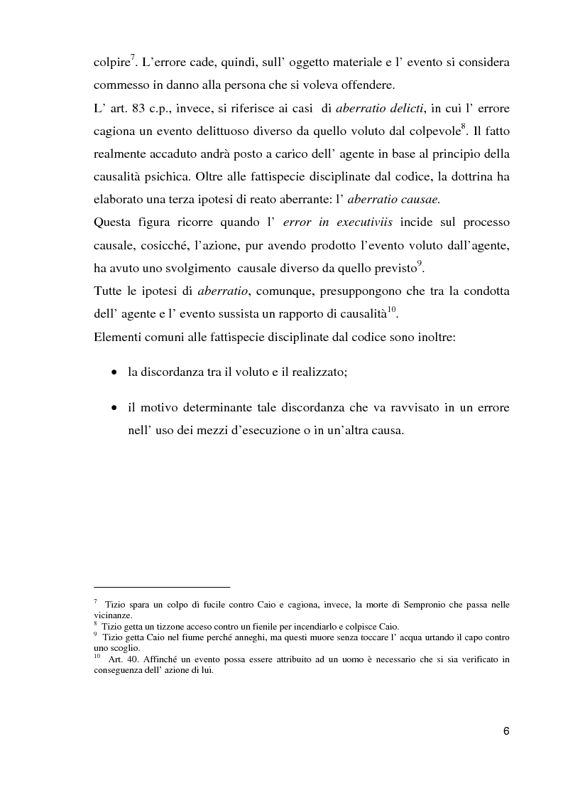 Anteprima della tesi: Il reato aberrante, Pagina 3