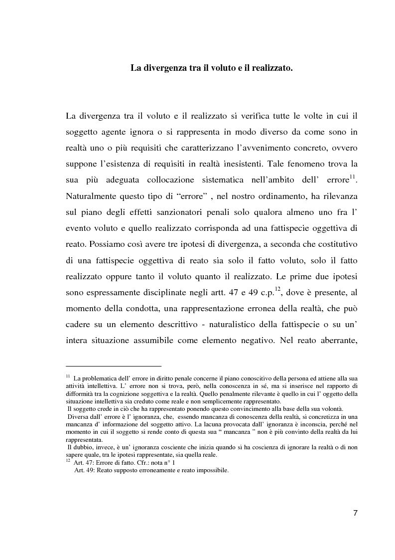 Anteprima della tesi: Il reato aberrante, Pagina 4
